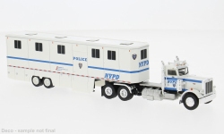 Brekina 85724 - H0 - Peterbilt 359 Pferdetransporter NYPD
